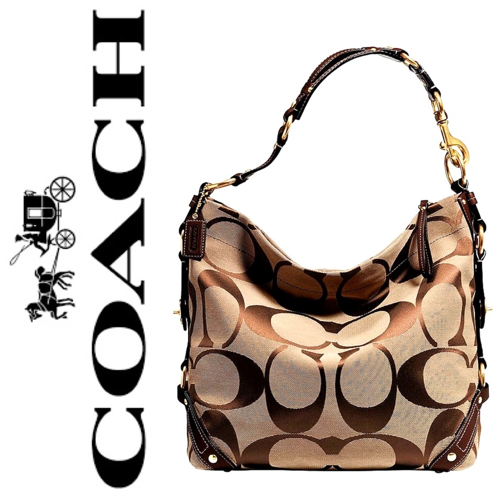 💙 Coach Carley Large Signature Bag